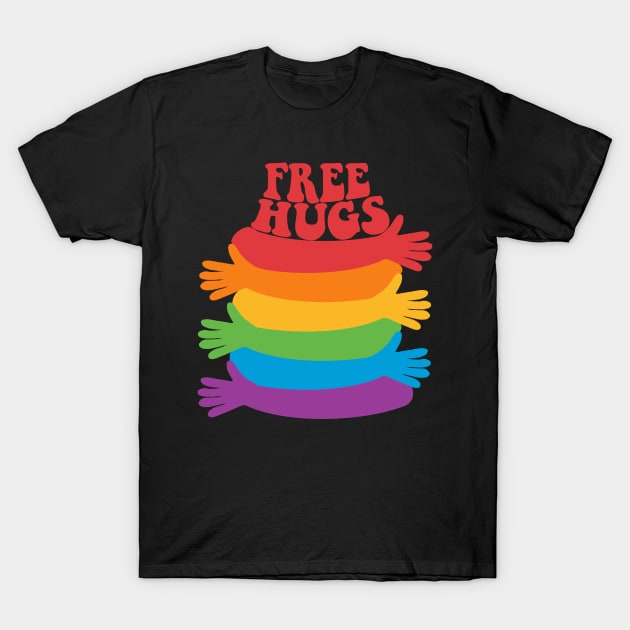 Free Hugs T-Shirt by devilcat.art